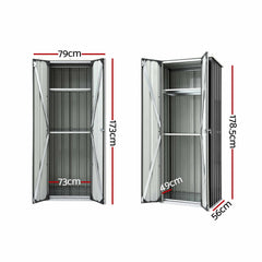 Gardeon Outdoor Storage Cabinet Garden Shed Tool Lockable Cupboard Steel Adjustable Shelves
