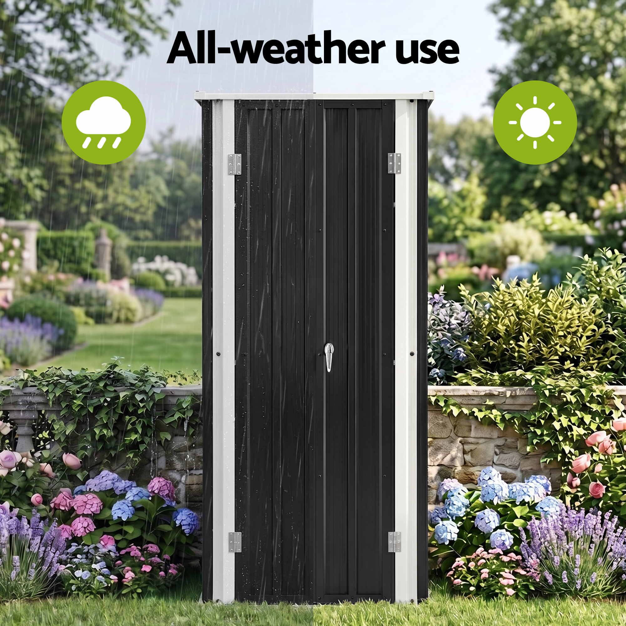 Gardeon Outdoor Storage Cabinet Garden Shed Tool Lockable Cupboard Steel Adjustable Shelves
