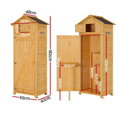 Gardeon Outdoor Storage Cabinet Cupboard Folding Table Tool Organizer Shed Adjustable