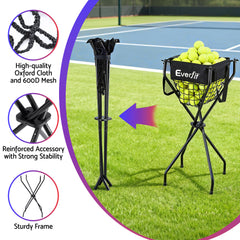 Everfit Portable Ball Cart Foldable Pickleball Tennis Free Delivery