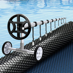 Aqua Buddy Pool Cover 600 Micron 6.5x3m w/Roller 4m Swimming Pools Black Solar Blanket