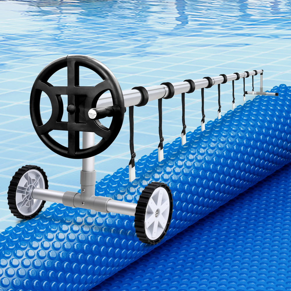 Aqua Buddy Pool Cover 600 Micron 6.5x3m w/ Roller 4m Swimming Pools Solar