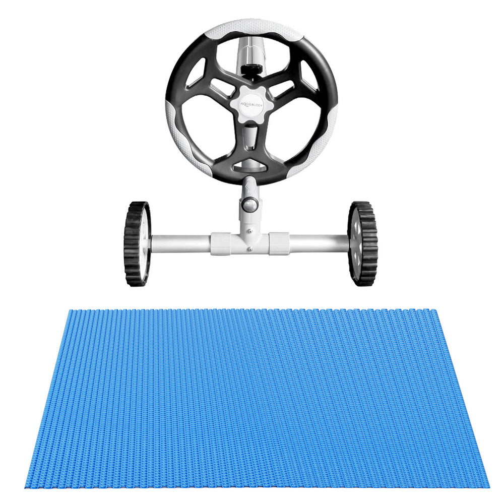 Aqua Buddy Pool Cover 600 Micron 6.5x3m w/Roller 5.55m Swimming Pools Solar Blanket