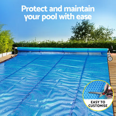 Aqua Buddy Pool Cover 600 Micron Solar Heat Blanket LDPE 8x4.2m w/5.55m Roller