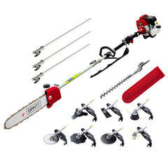 Giantz Pole Chainsaw 2 Stroke Petrol Tree Pruner Long Reach Saw 12 Inch Bar 9 In