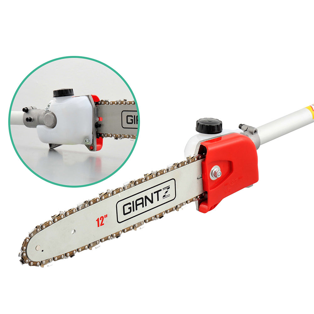 Giantz Pole Chainsaw 2 Stroke Petrol Tree Pruner Long Reach Saw 12 Inch Bar 9 In