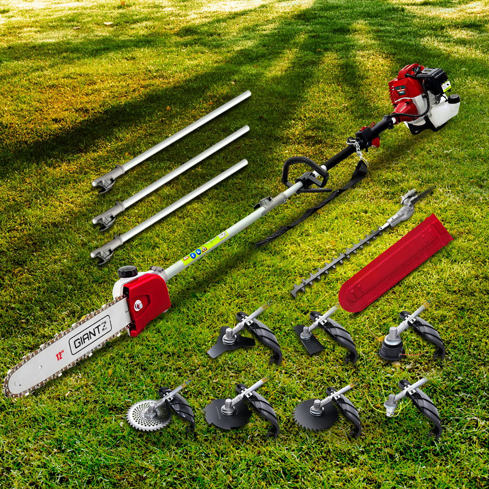 Giantz Pole Chainsaw 2 Stroke Petrol Tree Pruner Long Reach Saw 12 Inch Bar 9 In