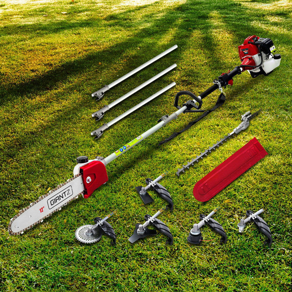 Giantz Pole Chainsaw 2 Stroke Petrol Tree Pruner Long Reach Saw 12 Inch Bar 7 In
