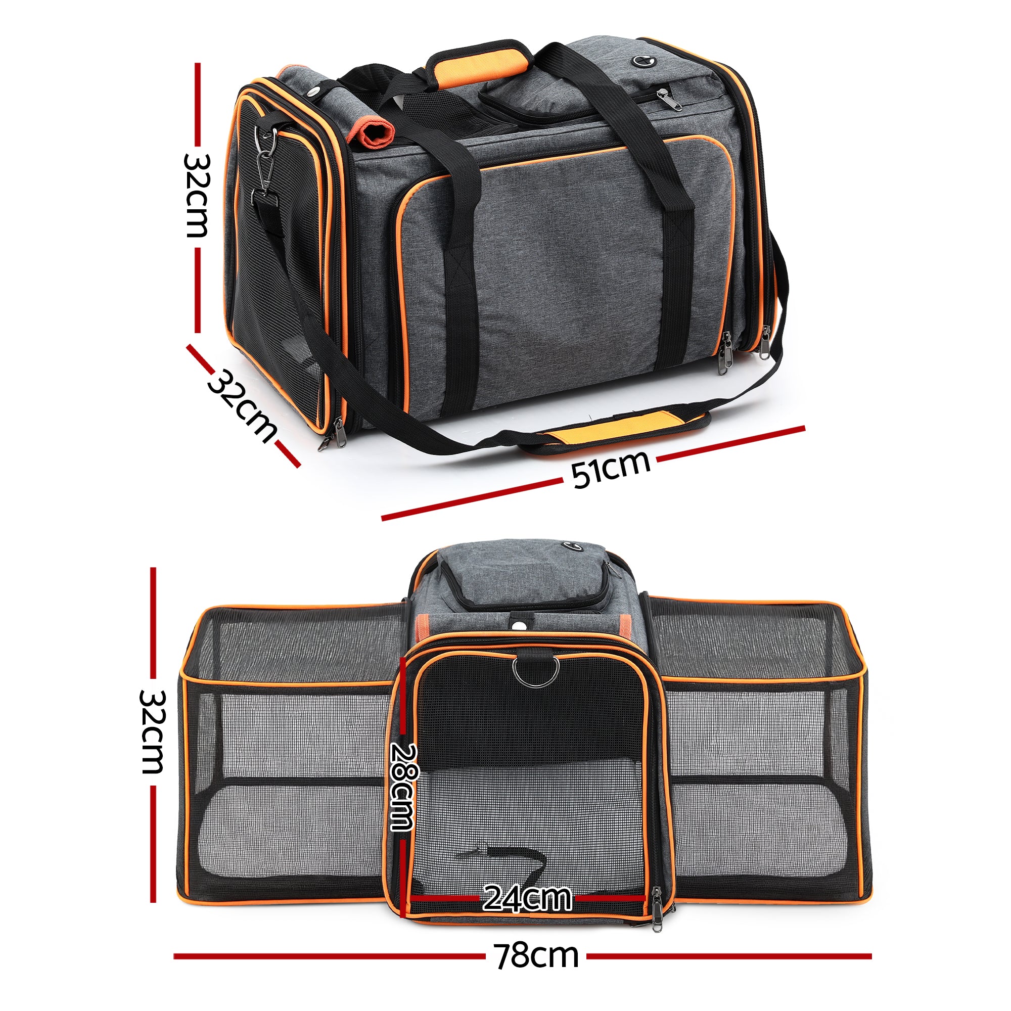 i.Pet Pet Carrier Bag Foldable Expandable Dog Free Delivery