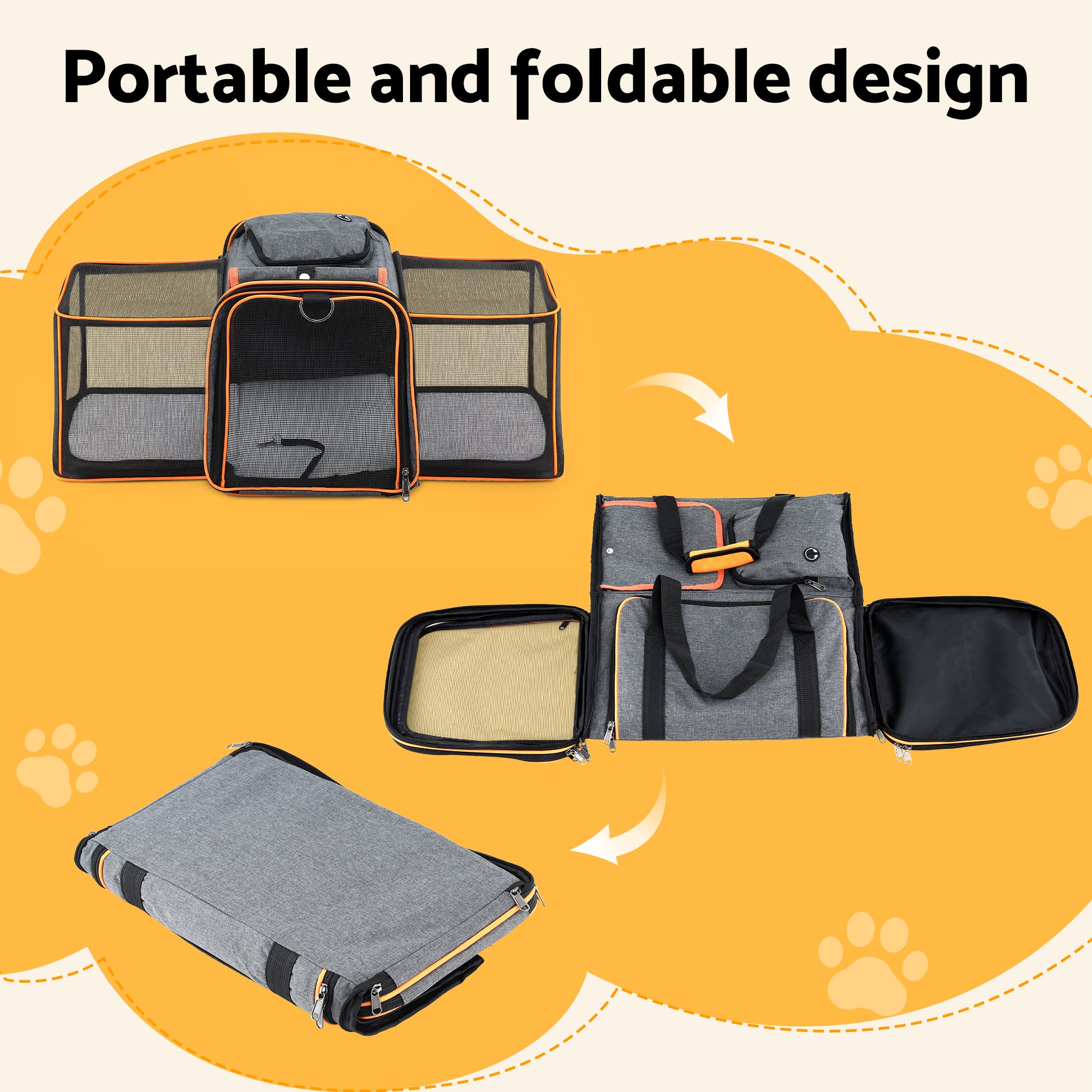 i.Pet Pet Carrier Bag Foldable Expandable Dog Free Delivery