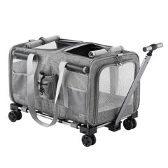 i.Pet Pet Carrier Swivel Wheels Foldable Cat Free Delivery