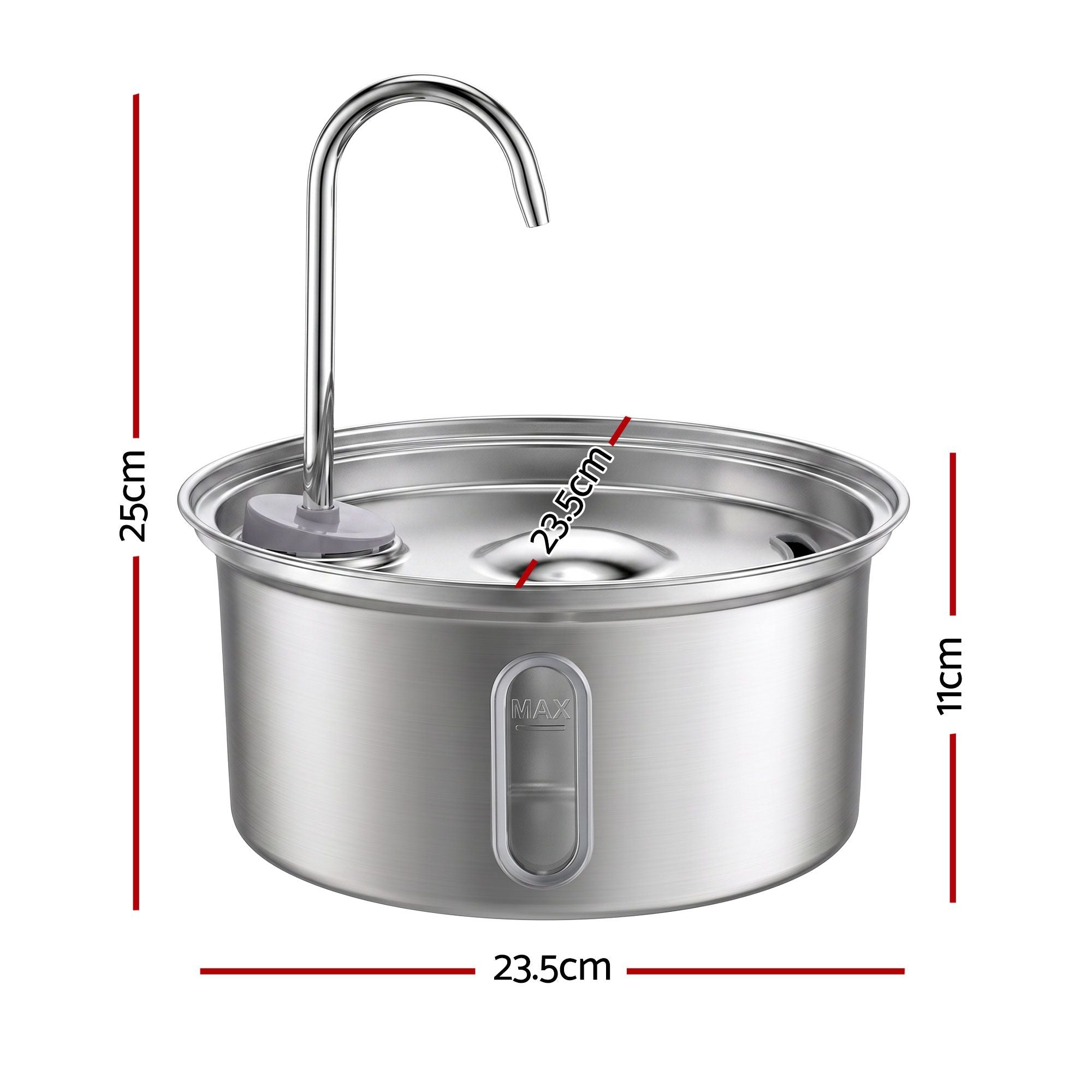 i.Pet 3.2L Cat Water Fountain Pet Feeder Dog Drinking Dispenser 304 Stainless