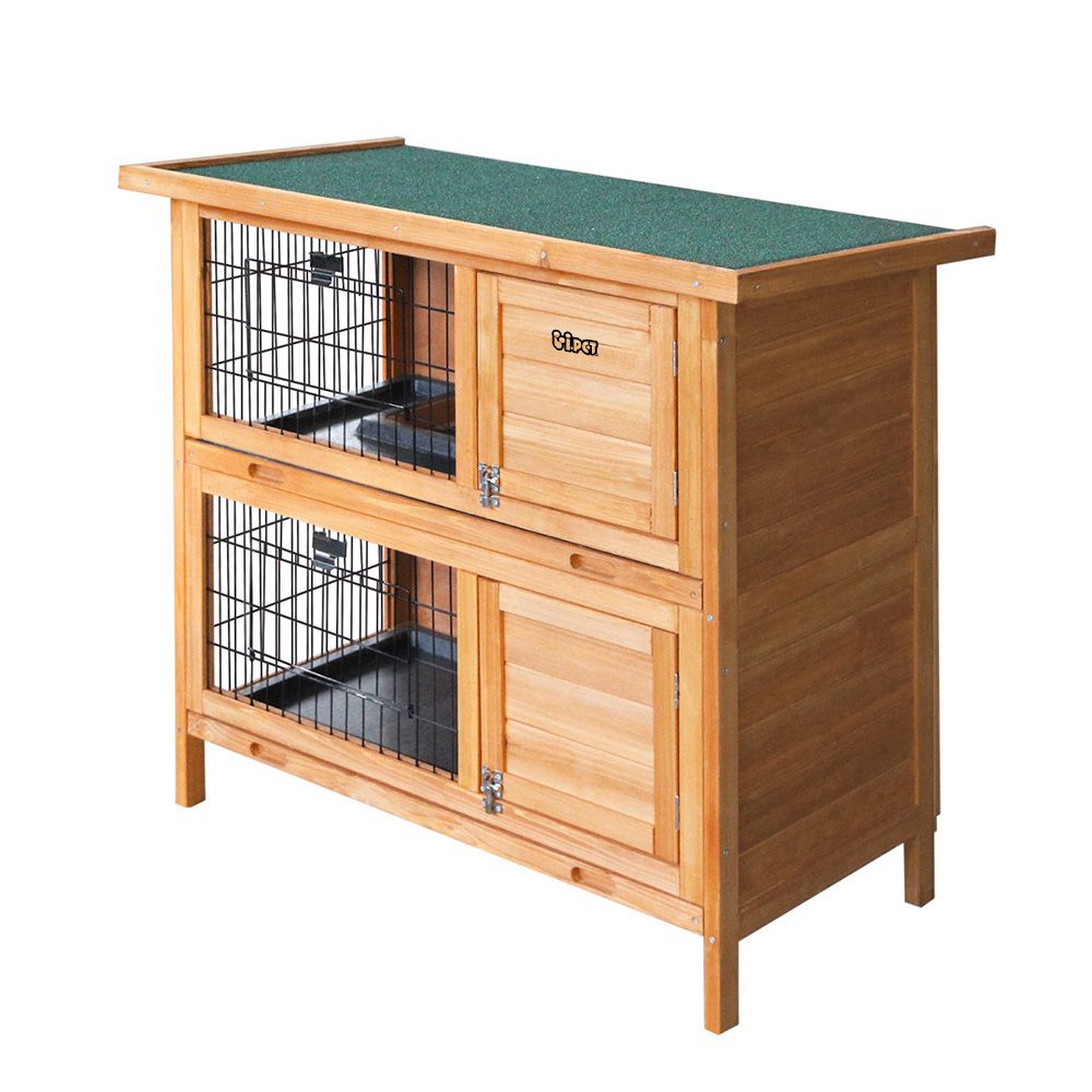 i.Pet Rabbit Hutch Chicken Coop 91.5cm x 45cm x 82cm Chicken Coop Large Wooden