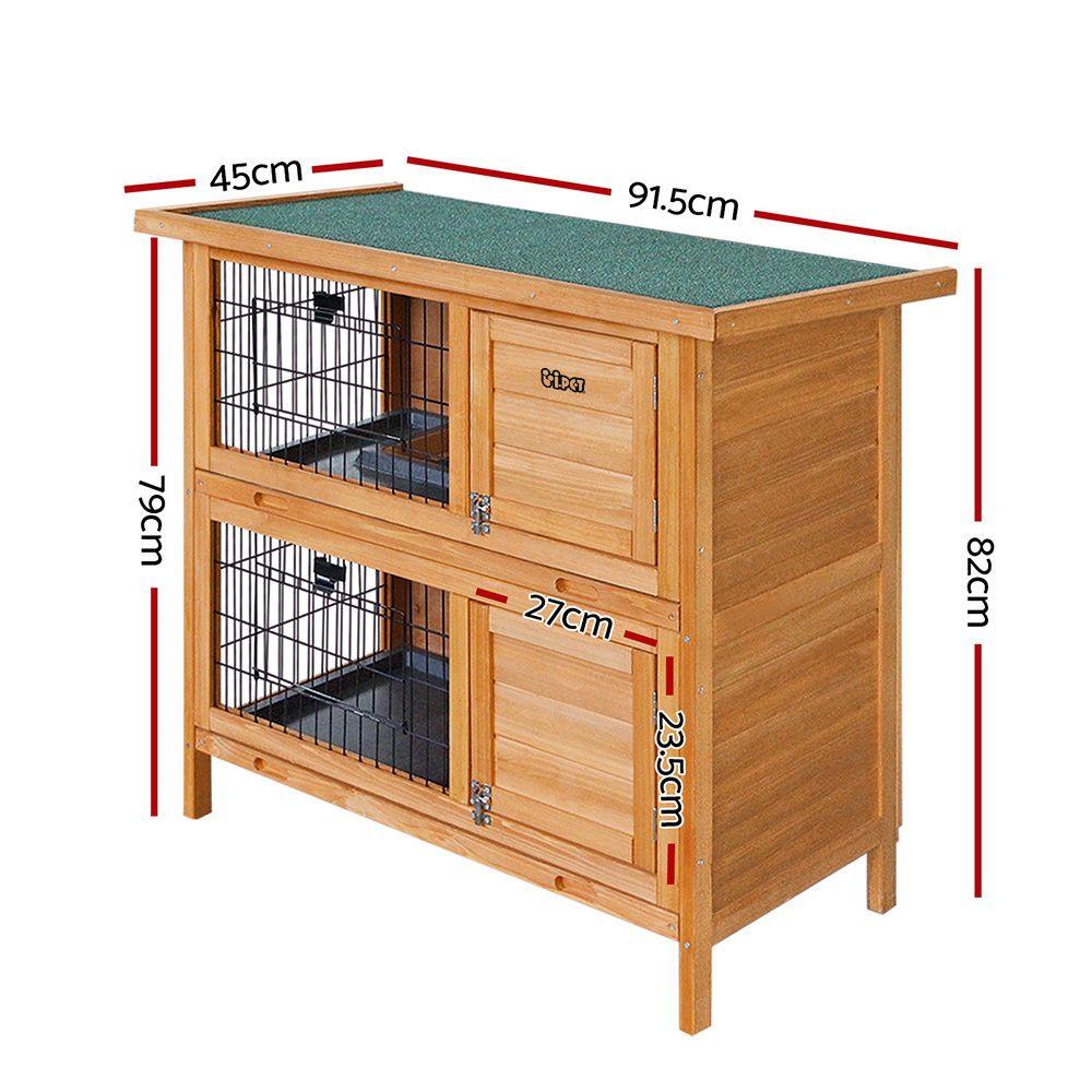 i.Pet Rabbit Hutch Chicken Coop 91.5cm x 45cm x 82cm Chicken Coop Large Wooden