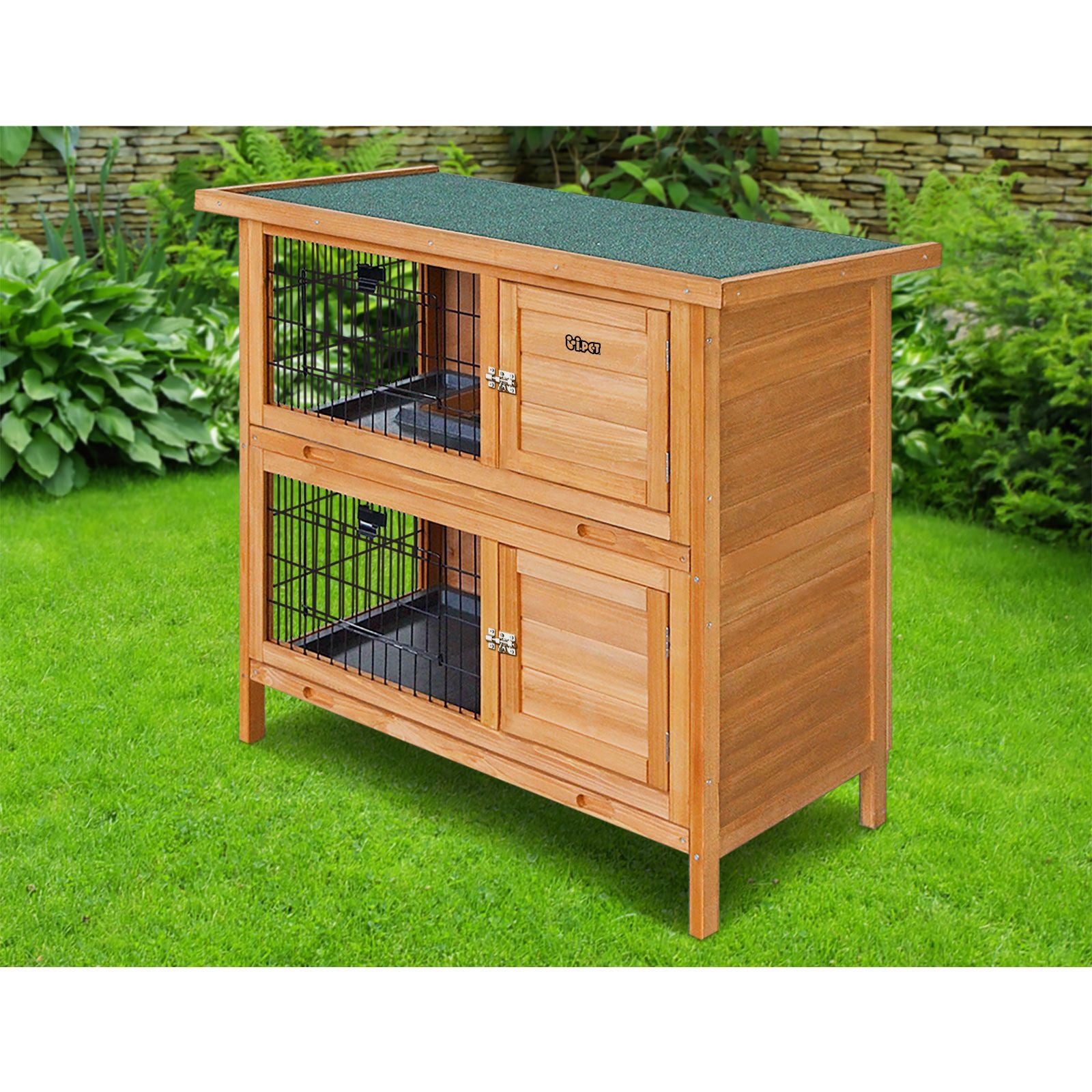 i.Pet Rabbit Hutch Chicken Coop 91.5cm x 45cm x 82cm Chicken Coop Large Wooden