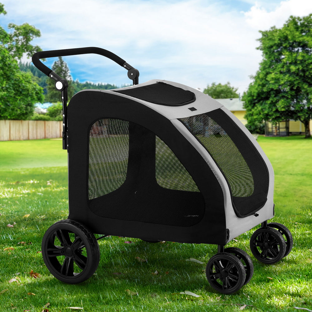 i.Pet Pet Stroller Dog Pram Large Carrier Cat Travel Foldable Strollers 4 Wheels