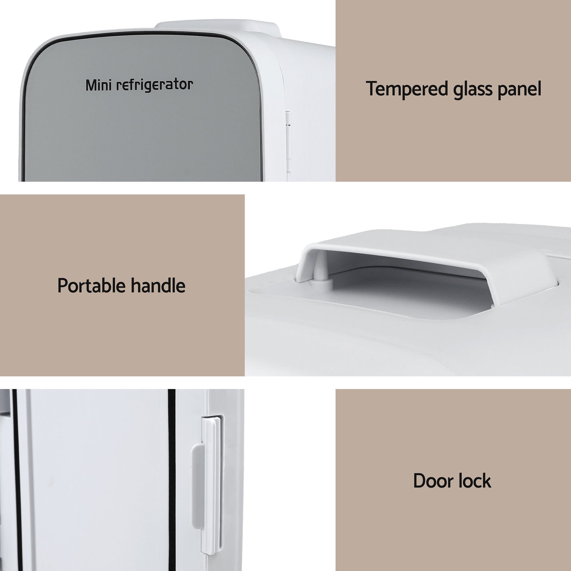 Glacio Mini Fridge Portable 13L White Electric Cooler Warmer 12V 220V