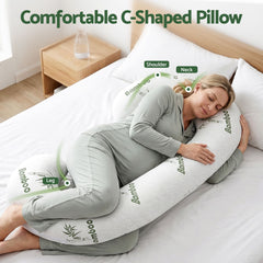 Giselle Bedding Pregnancy Pillow for Side Sleepers C-Shaped Body Pillow with