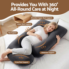 Giselle Bedding Pregnancy Pillow G-Shaped Full Body Pillow for Back and Belly