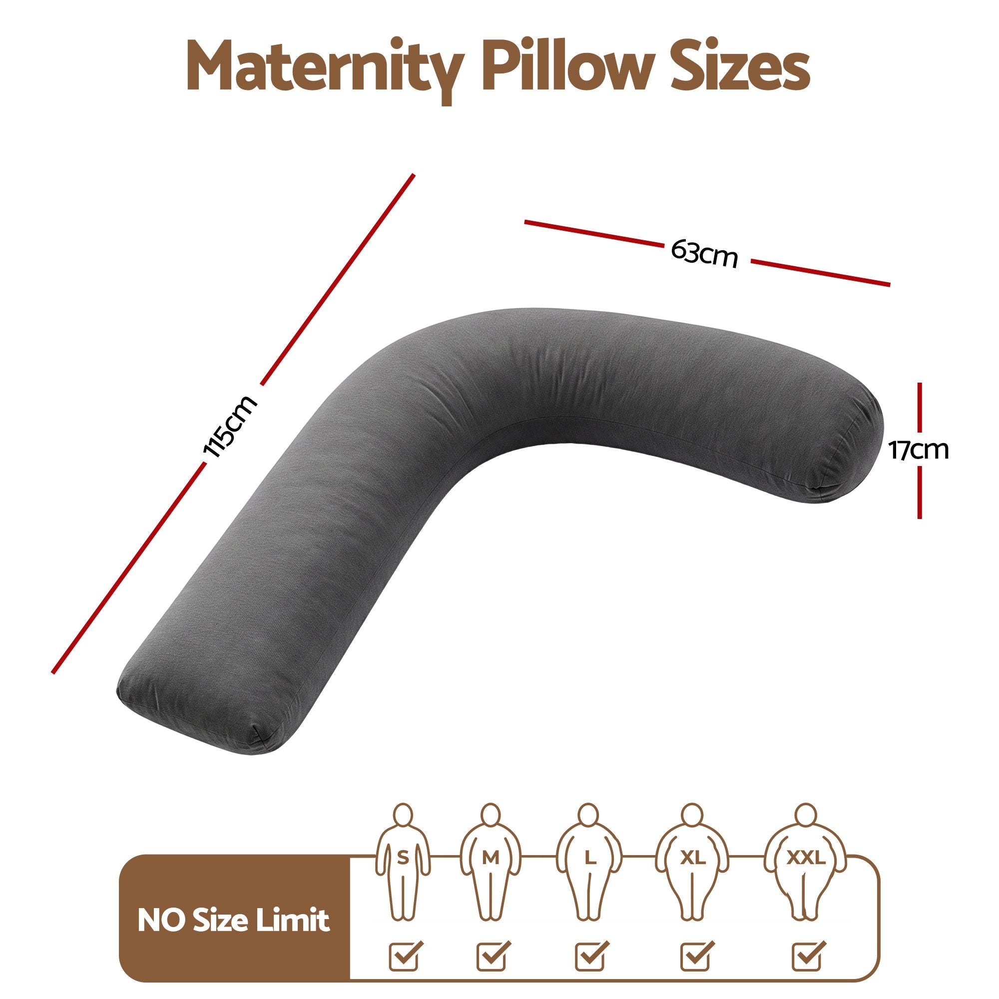Giselle Bedding Pregnancy Pillow for Side Sleeping L-Shaped Maternity Body