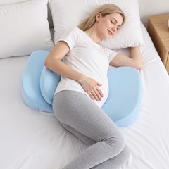 Giselle Bedding Memory Foam Pregnancy Pillow Adjustable with Concave Curve