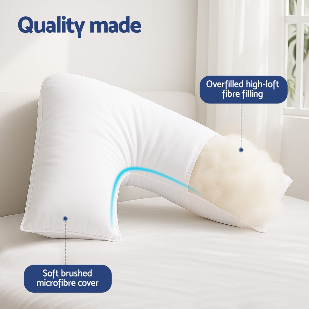 Giselle V Shape Pillow Boomerang Nursing Body Cushion - Free Delivery
