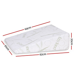 Giselle Bedding Wedge Pillow Gel Memory Foam Ergonomic Support Bamboo Cover - Free Delivery