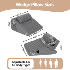 Giselle Bed Wedge Pillow for Headboard, Egg Gel Solves Night Sweats, Triangle