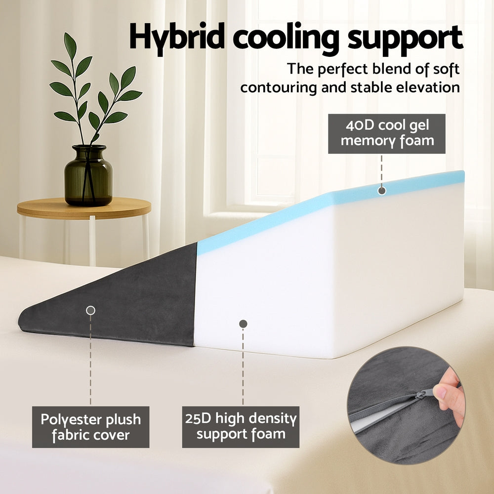 Giselle Bedding Wedge Pillow Grey Free Delivery