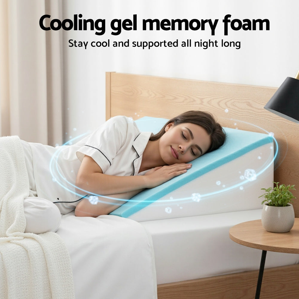 Giselle Bedding Wedge Pillow Grey Free Delivery