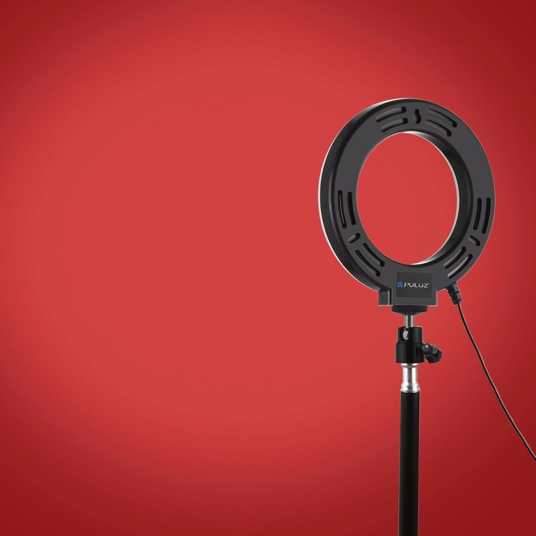 6.2 Usb Led Ring Light With 10 Modes & Desktop Tripod Mount - Black-1915196489039220742