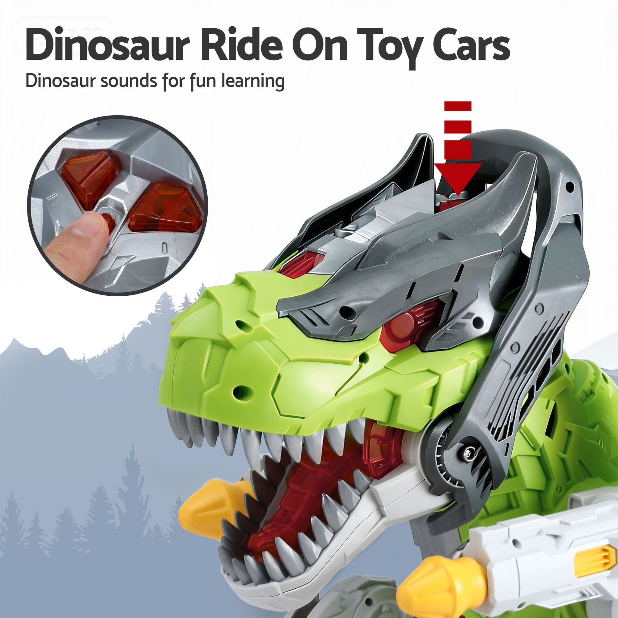 Keezi Kids Dinosaur Ride Push Car Toy Outdoor Free Delivery