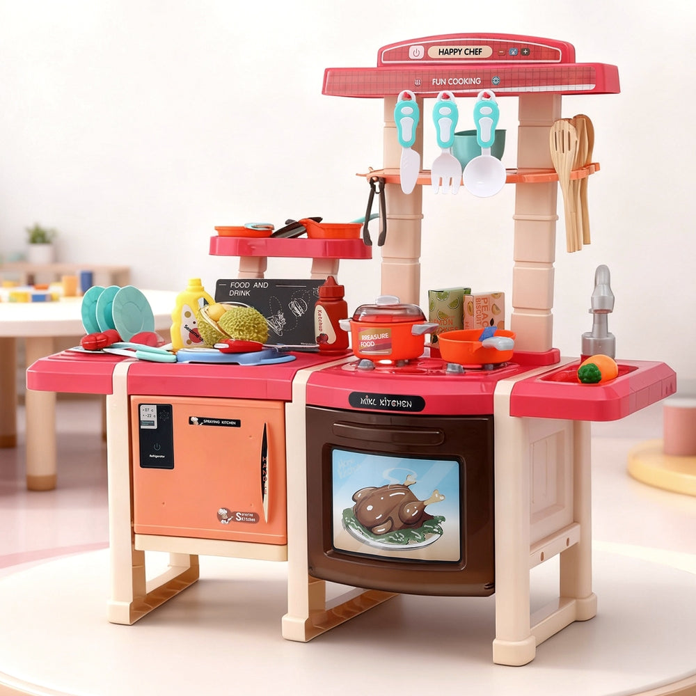 Keezi Kids Kitchen Pretend Play Set Cooking Free Delivery