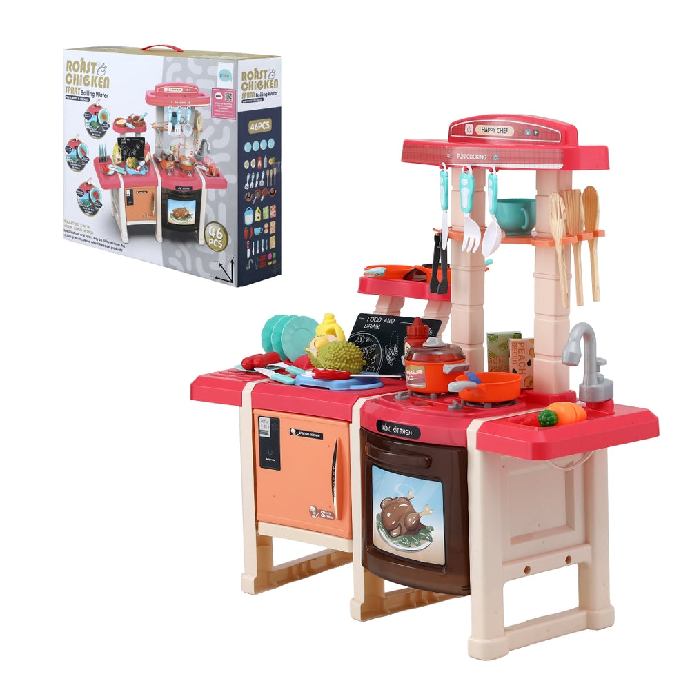 Keezi Kids Kitchen Pretend Play Set Cooking Free Delivery