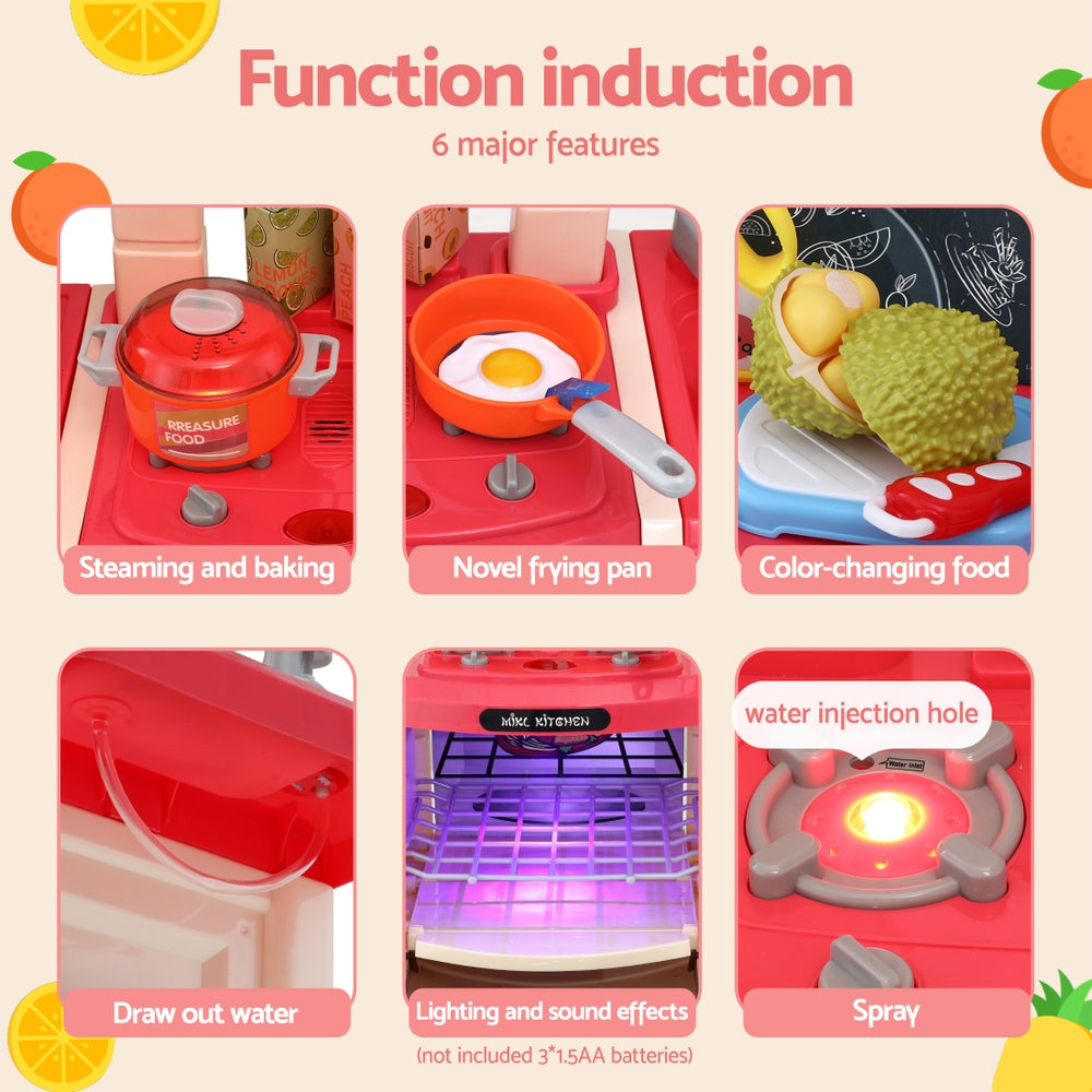 Keezi Kids Kitchen Pretend Play Set Cooking Free Delivery