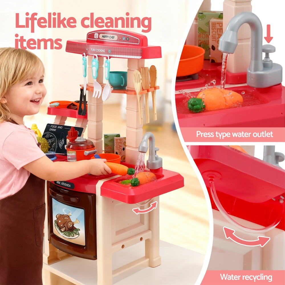 Keezi Kids Kitchen Pretend Play Set Cooking Free Delivery
