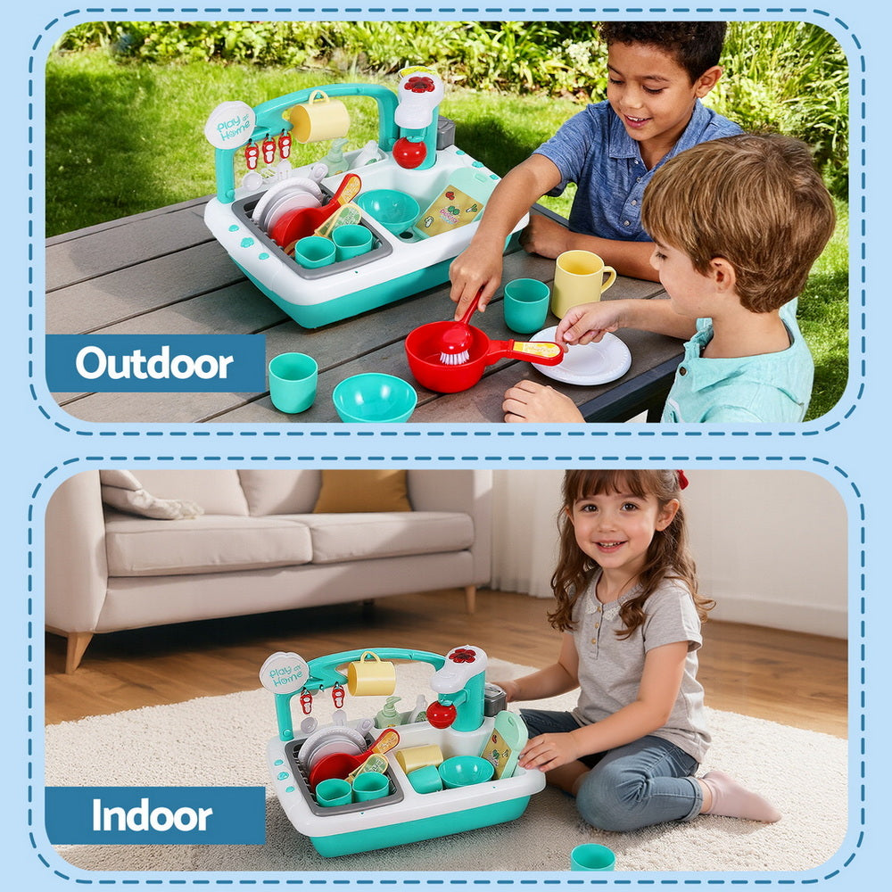 Keezi Kids Kitchen Play Set Pretend Free Delivery