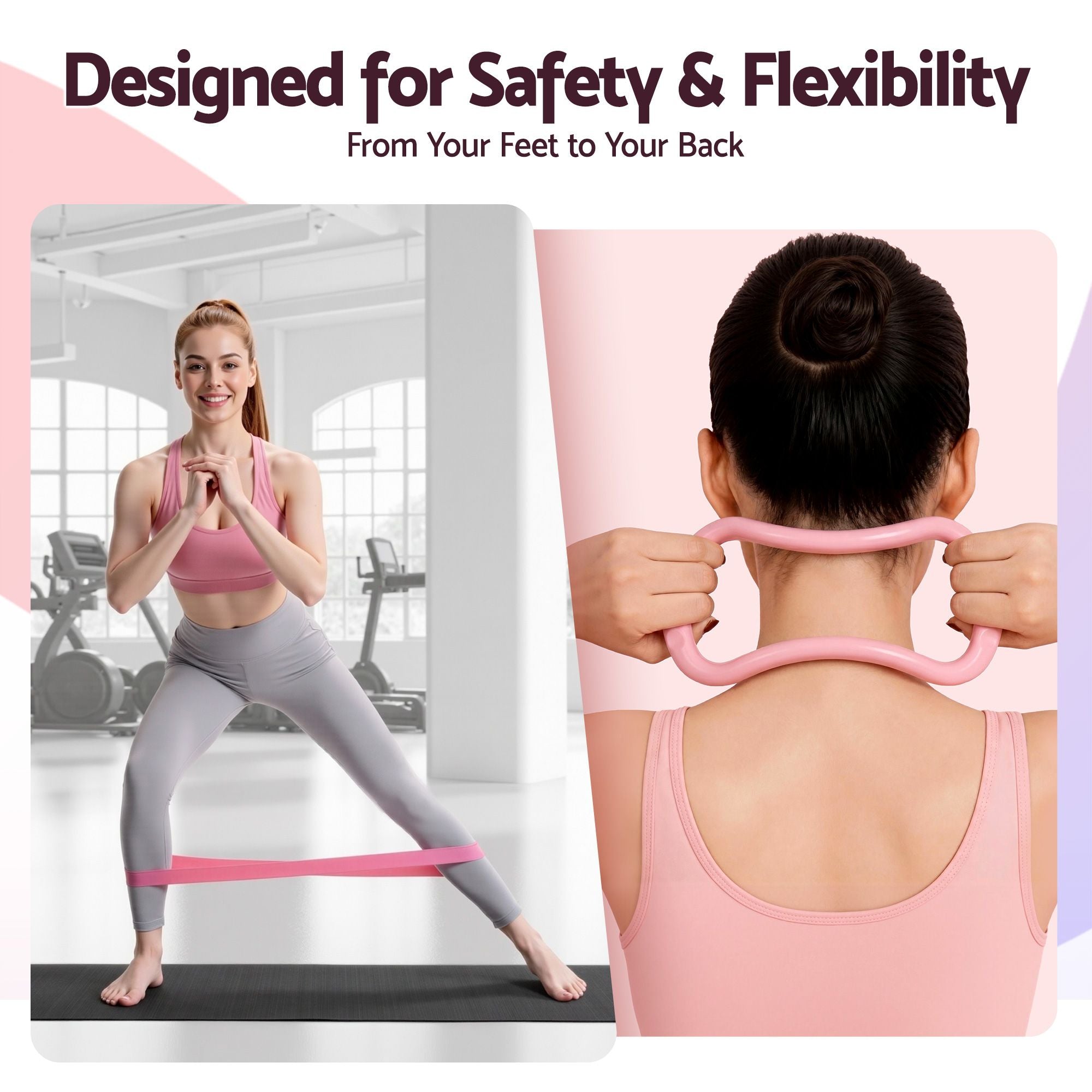 Everfit Pilates Ring Set for Women, 15pcs Home Workout Pilates Equipment with