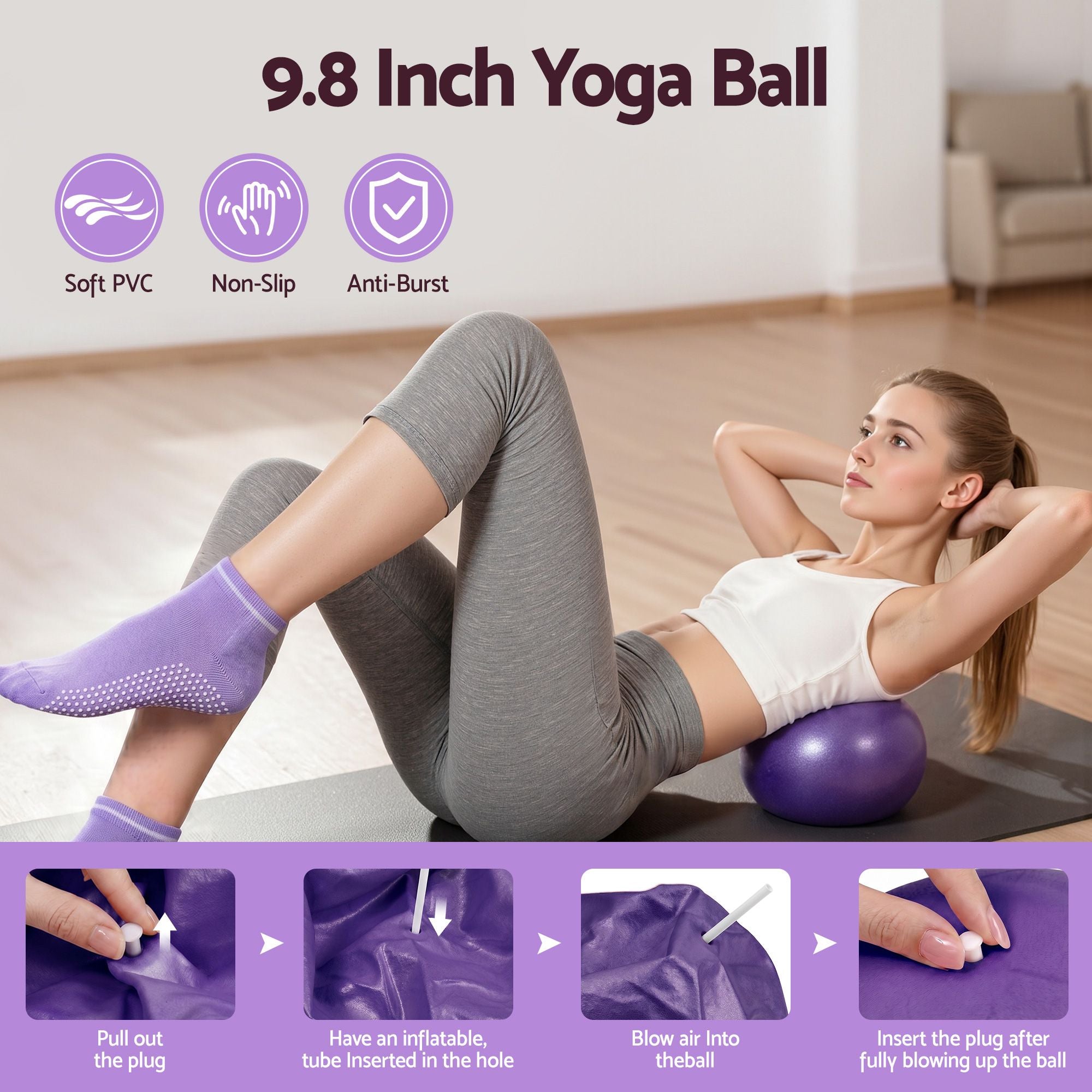Everfit Pilates Ring Set for Women, 15pcs Home Workout Pilates Equipment with