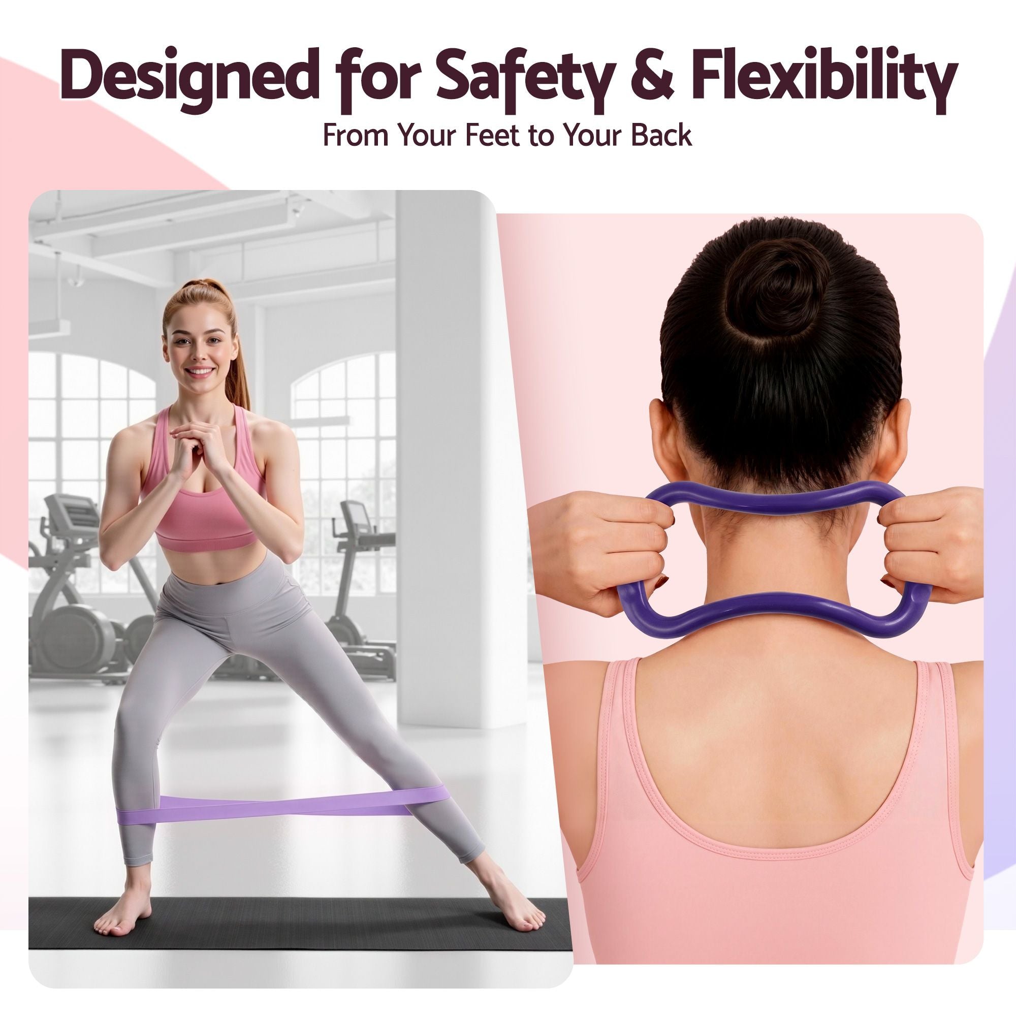 Everfit Pilates Ring Set for Women, 15pcs Home Workout Pilates Equipment with