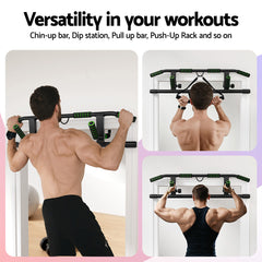 Multi-Grip Pull Up Bar Doorway Chin Up Horizontal Bar Home Gym Workout 101cm