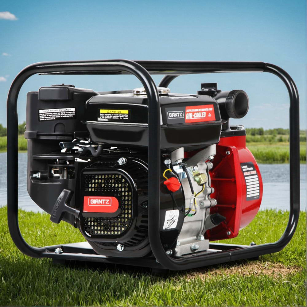Giantz Petrol Water Pump, 2" 7HP Max High Flow Transfer Fire Fighting Pumps Rain