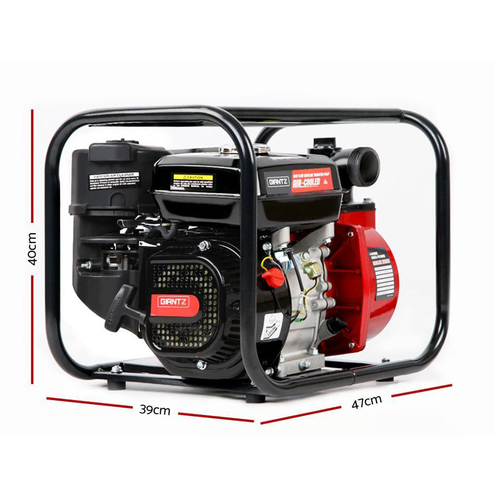 Giantz Petrol Water Pump, 2" 7HP Max High Flow Transfer Fire Fighting Pumps Rain