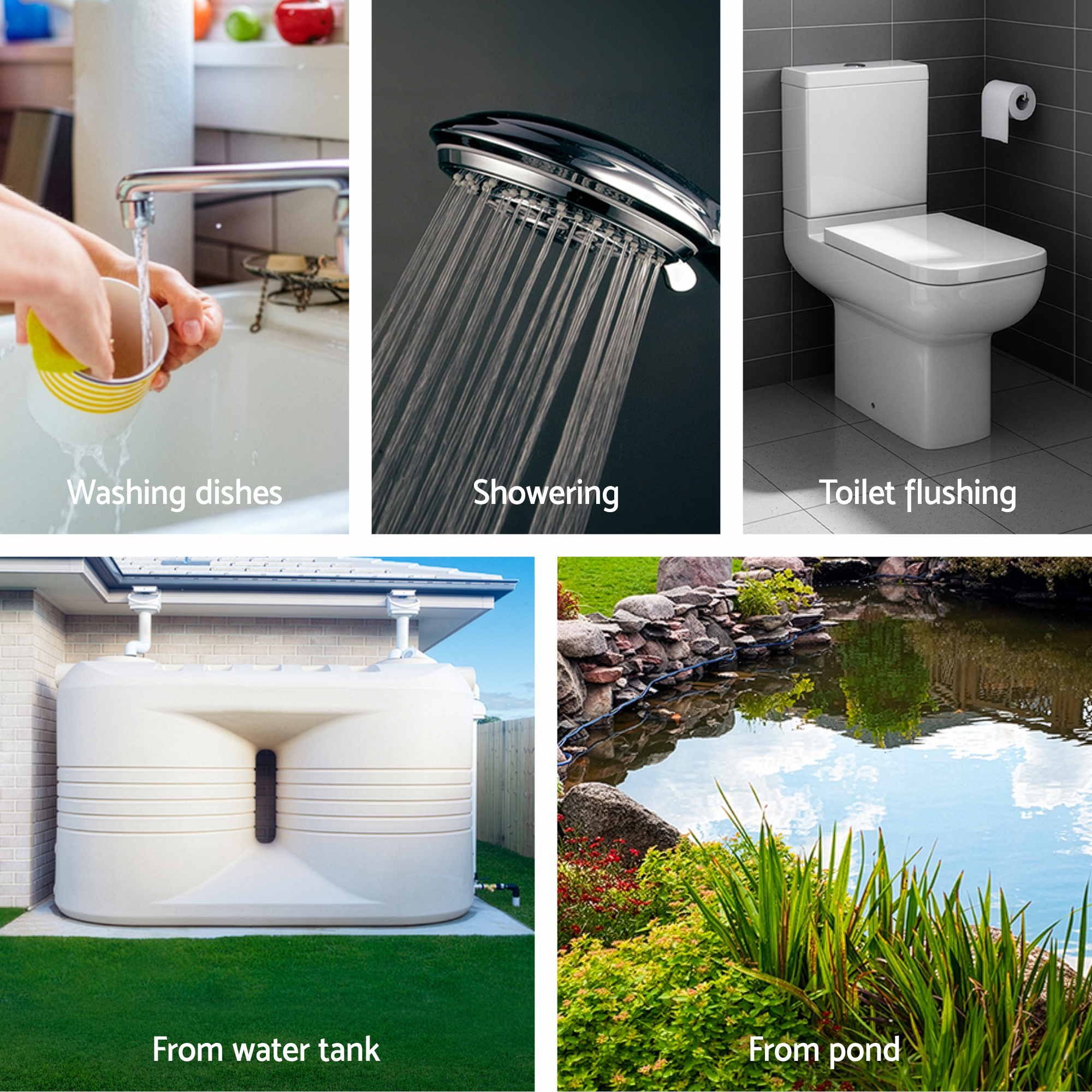 Giantz Garden Water Pump Auto Controller Tank Rain Farm Irrigation 1500W Max.