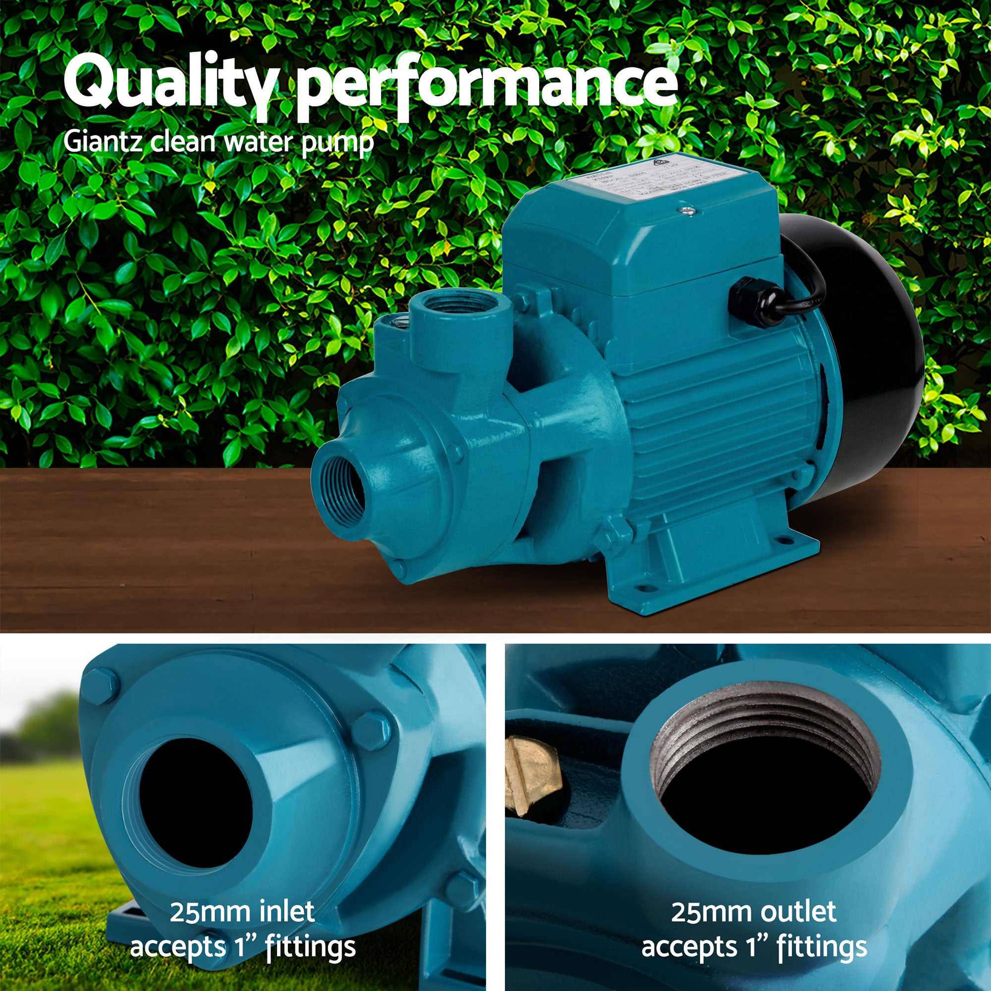 Giantz Peripheral Pump Clean Water Garden Boiler Car Wash Irrigation QB80
