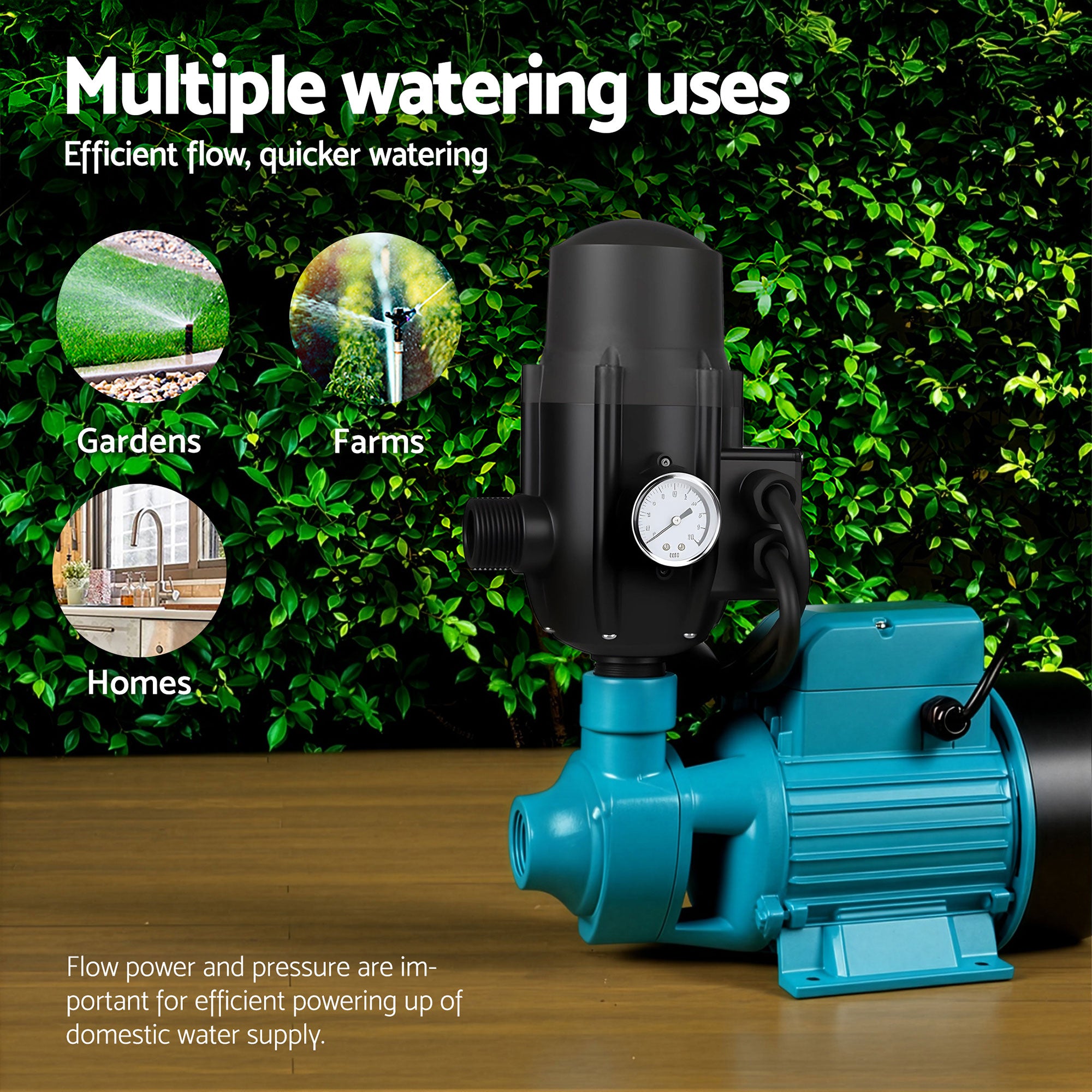 Giantz Auto Peripheral Pump Clean Water Garden Boiler Car Wash Irrigation QB80