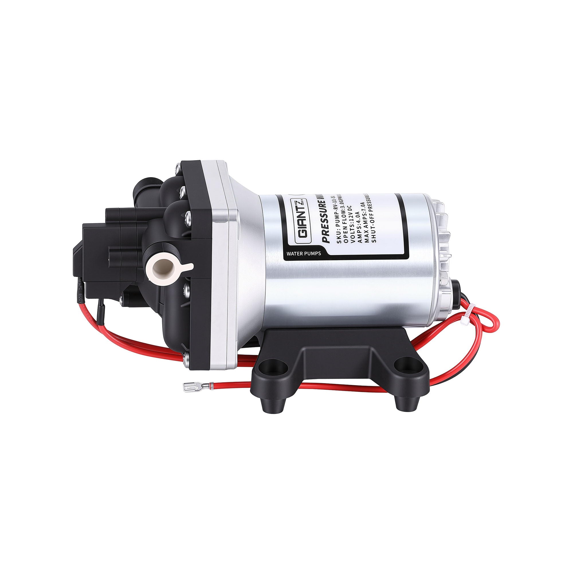 Giantz 12V DC Water Pump, 11.3LPM 55PSI 3 GPM Self-Priming RV Water Pressure Pump with Automatic Pressure Switch, for RV Marine Camping Yacht Garden F