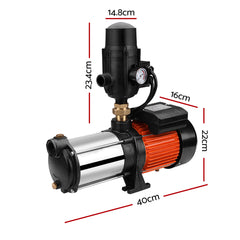 Giantz 1800W Max 5-Stage Garden Water Pump High Pressure Irrigation Booster