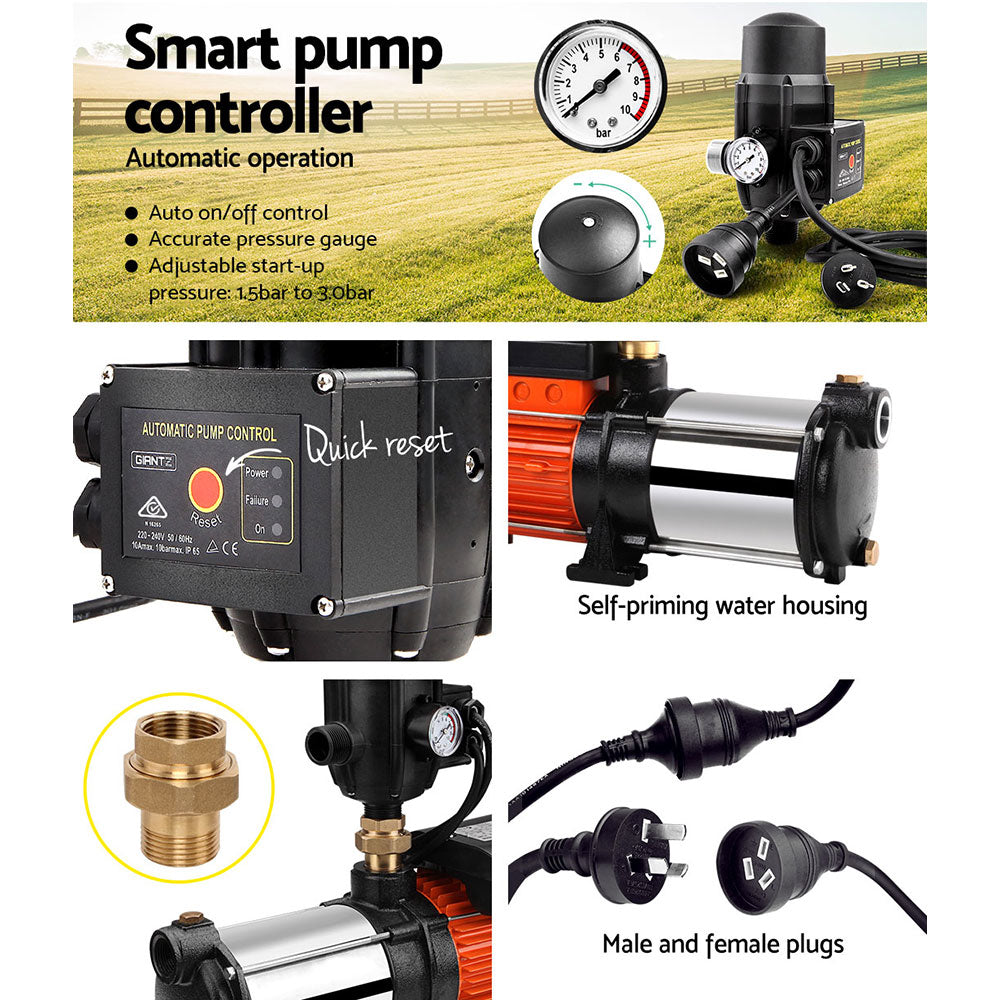 Giantz 1800W Max 5-Stage Garden Water Pump High Pressure Irrigation Booster