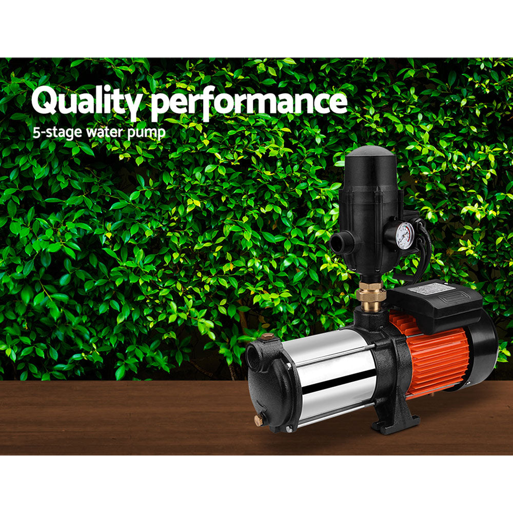 Giantz 1800W Max 5-Stage Garden Water Pump High Pressure Irrigation Booster